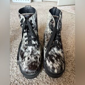 Real Cowhide Combat Boots
